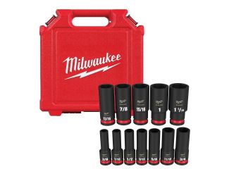 12pc SHOCKWAVE Impact Duty 1/2" Drive SAE Deep 6 Point Socket Set