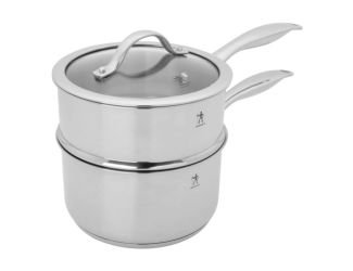 Aragon 2.5qt Stainless Steel Saucepan w/ Lid & Steamer Insert