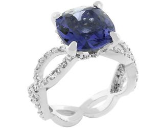 Tanzanite Pave Twist Ring