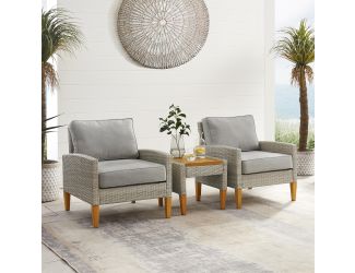 Capella 3Pc Outdoor Wicker Chair Set