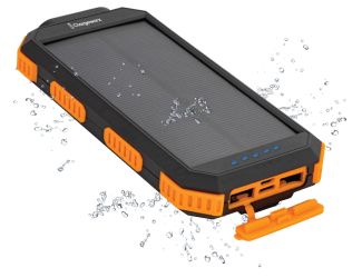 Solar Power Bank w/ Wireless Charging