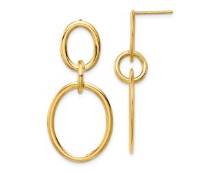 14K Yellow Gold Hoop Earrings