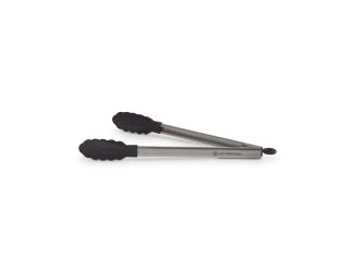 Stainless Steel Tongs with Silicone Tips Large