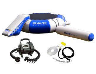 RAVE Sports - Splash Zone Plus 12' w/Slide, Log & High Speed Inflator/Deflator