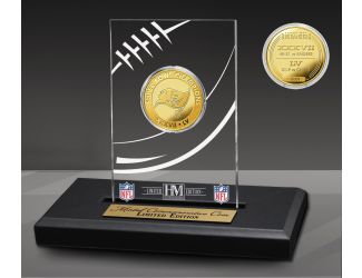 Tampa Bay Buccaneers 2-Time Super Bowl Champions 24KT Gold Coin Acrylic Desk Top