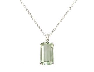Diamond & Green Amethyst Necklace
