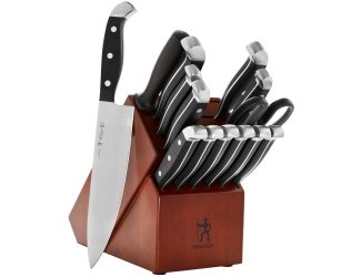 Statement 15pc Knife Block Set Brown
