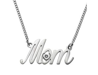 Script Mom Pendant Necklace