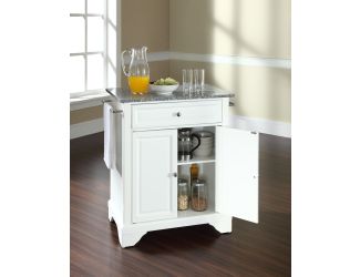 LaFayette Granite Top Kitchen Island White Finish