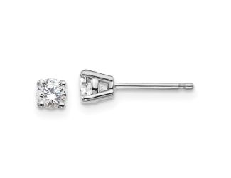 14K White Gold Lab Grown Diamond 1/3ctw 4 Prong Earrings