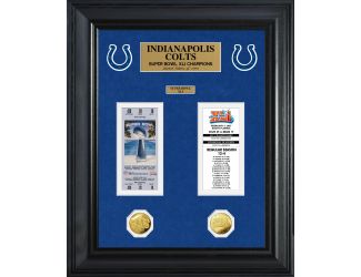 Indianapolis Colts Super Bowl Champions Deluxe Gold Coin Ticket Collection