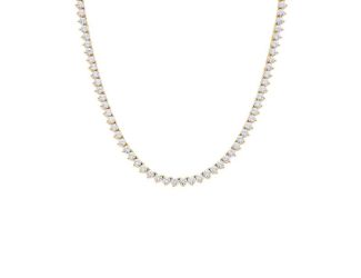 Three Prong Tennis Necklace Size 16"