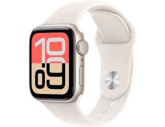 Apple Watch SE 3 GPS + Cellular 44mm Starlight Aluminum Case with Starlight Sport Band - S/M