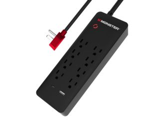 M10 Surge Protector with 1 USB-C & 1 USB-A Port Black