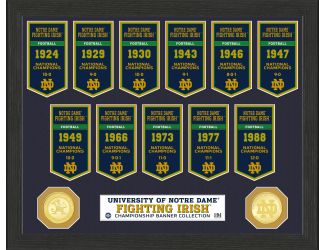 University of Notre Dame National Champions Banner Collection Photo Mint