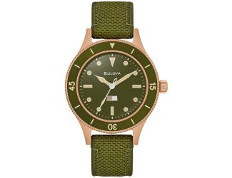 Men's MIL SHIPS Automatic Army Green CORDURA + HNBR Strap Watch Army Green Dial