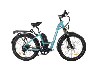 Happy Camper II Step-Thru Electric Bike Blue