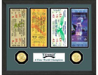 Philadelphia Eagles 4-Time World Champions Ticket Collection