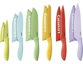 12pc Ceramic Coated Color Knife Set with Blade Guards