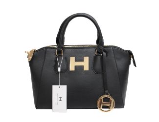 Dome Zip Satchel - Black