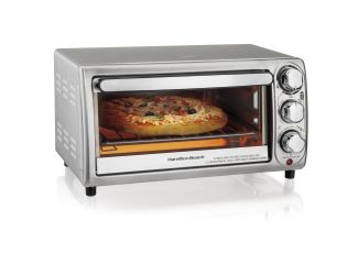 4-Slice Silver Toaster Oven