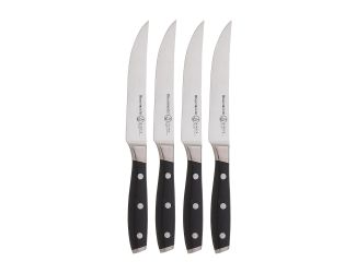 Avanta Black POM 4-Piece Fine Edge Steak Knife Set