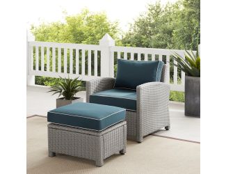 Bradenton 2Pc Outdoor Wicker Armchair Set