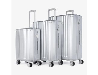Ambeur 3-Piece Luggage Set - Silver