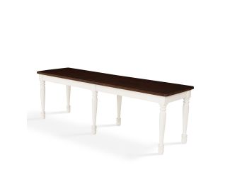 Shelby Dining Bench In White