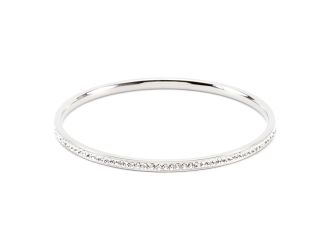 Thin Crystal Finished Bangle