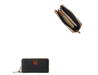 Pebble Grain Large Zip Around Wristlet