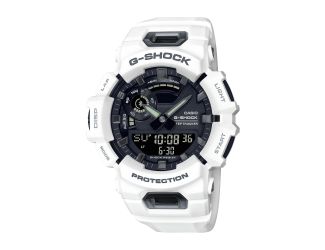 Mens G-Squad Smartphone Link White Resin Smartwatch Black Dial