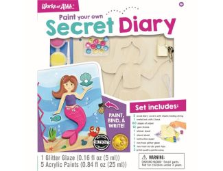 Mermaid Secret Diary Wood Paint Kit