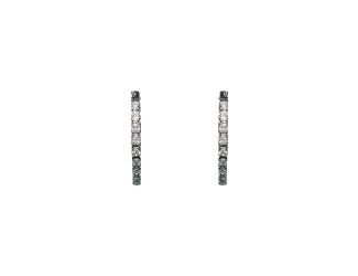 3/4 CTTW Inside Out CZ Hoop Earring