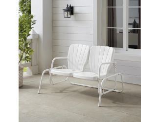 Ridgeland Outdoor Metal Loveseat Glider
