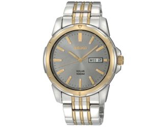 Mens Two Tone Case Charcoal Dial Day/Date Calendar
