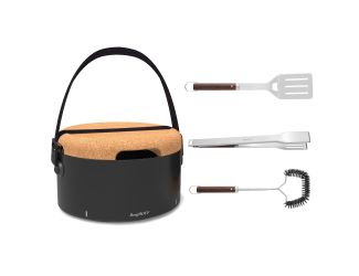 Tabletop BBQ with 3pc Tool Set, Black