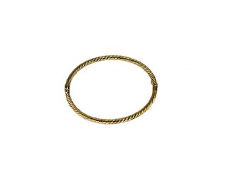 Petite Gold Tone Twist Bangle Bracelet