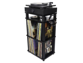 SpinStand Audio Component & Record Rack BL - Black