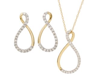 Diamond Earring & Necklace Set