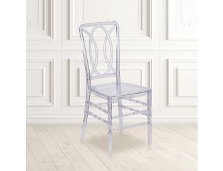 Crystal Ice Stacking Chair with Designer Back - Event Stack Chair - UV Resistant