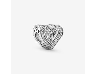 Heart Charm with Cubic Zirconia