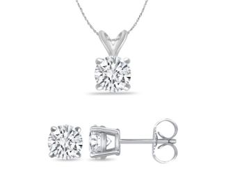 Bright White Round Lab Grown Diamond Set  in 14K White Gold 0.90ct, Color-FG, Clarity-VVS