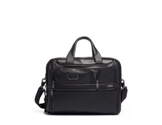Alpha 3 Expandable Organizer Laptop Brief Leather