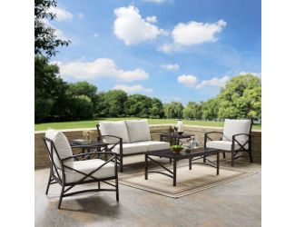 Kaplan 6Pc Outdoor Loveseat Patio Furniture Set