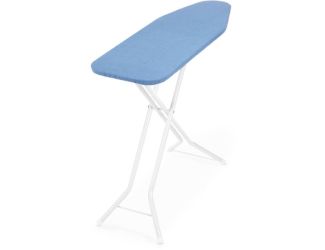 Compact 4-Leg Metal Mesh Top Ironing Board with Padded Blue Cover