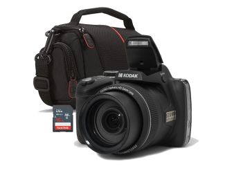 PIXPRO AZ528 52x zoom Bridge Digital Camera with carrying case & 16gb SD Card