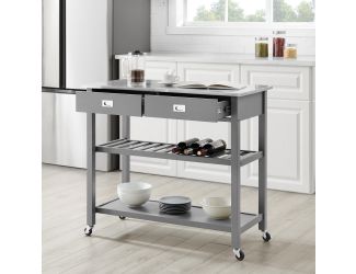 Chloe Stainless Steel Top Kitchen Island/Cart