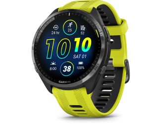Forerunner 965, Carbon Gray DLC Titanium Bezel with Black Case and Amp Yellow Silicone Band