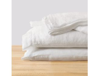 Stonewashed Linen Sheet Sets Full White
